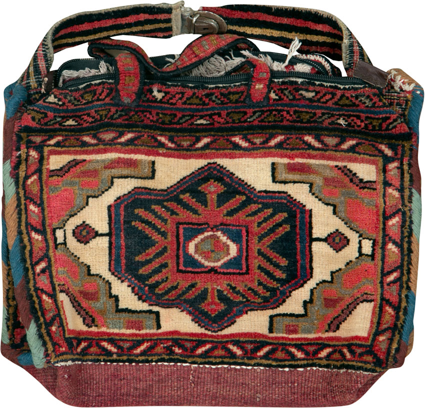 Vintage Persian Afshar Tribal Bag, No.25285 - Staging