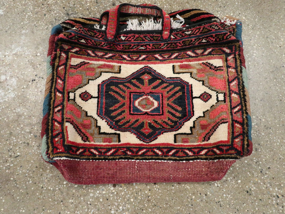 Vintage Persian Afshar Tribal Bag, No.25285 - Staging