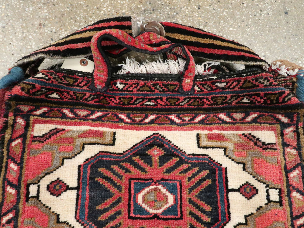 Vintage Persian Afshar Tribal Bag, No.25285 - Staging