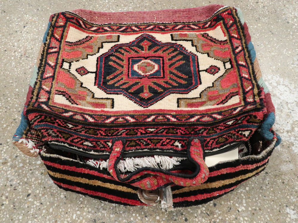 Vintage Persian Afshar Tribal Bag, No.25285 - Staging