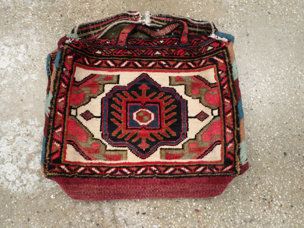 Vintage Persian Afshar Tribal Bag, No.25285 - Staging