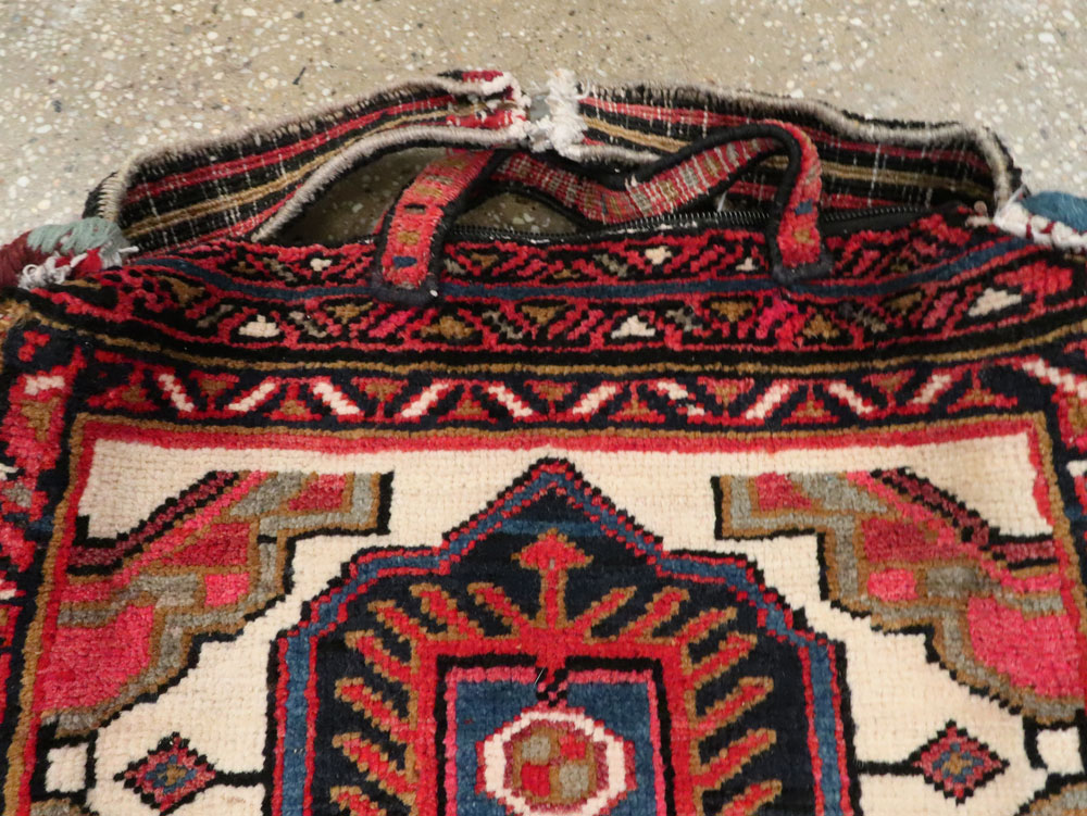 Vintage Persian Afshar Tribal Bag, No.25285 - Staging