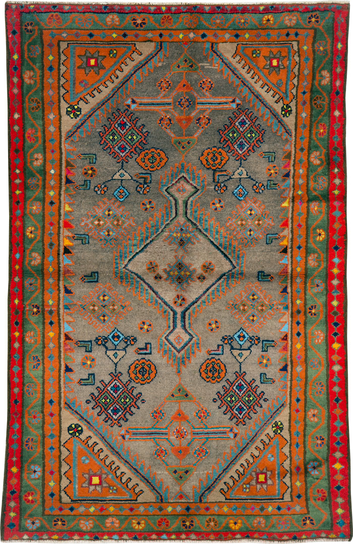 Vintage Persian Malayer Rug, No.25293 - Staging