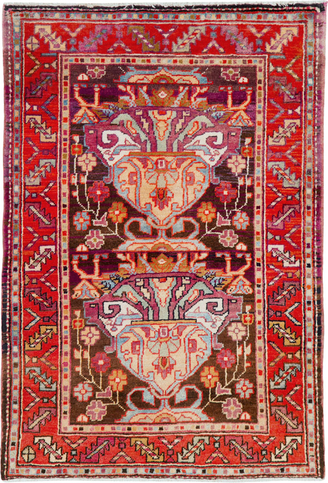 Vintage Persian Hamadan Rug, No.25295 - Staging