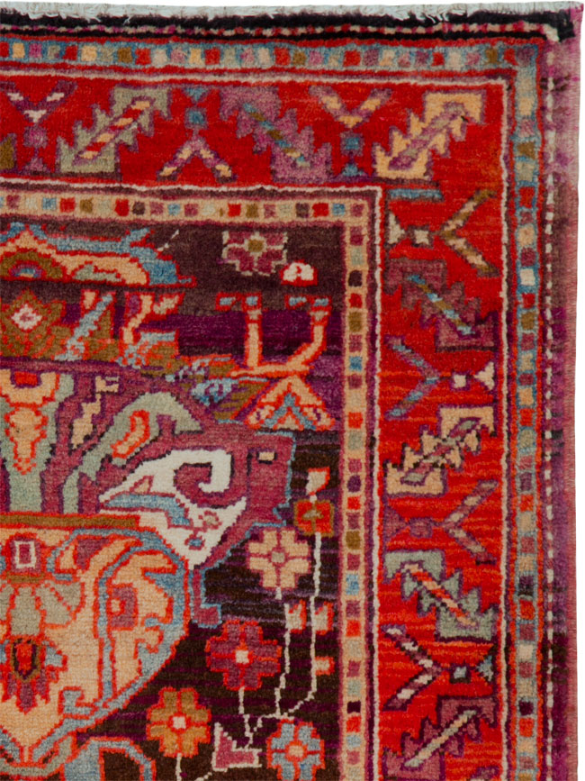 Vintage Persian Hamadan Rug, No.25295 - Staging