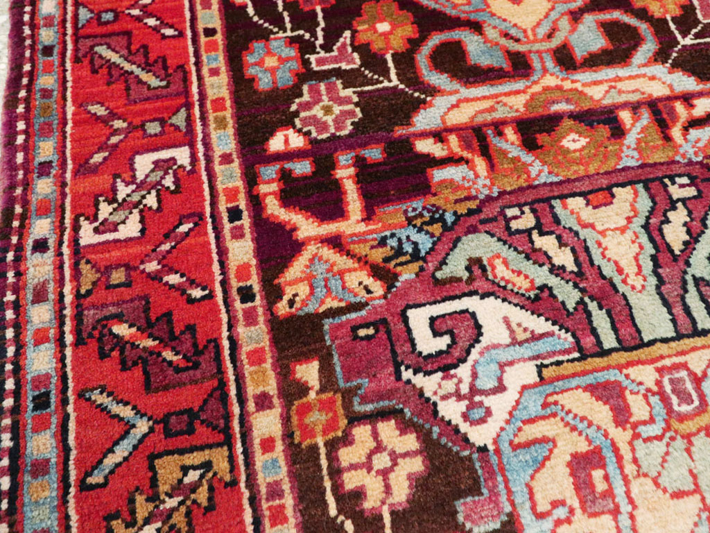 Vintage Persian Hamadan Rug, No.25295 - Staging
