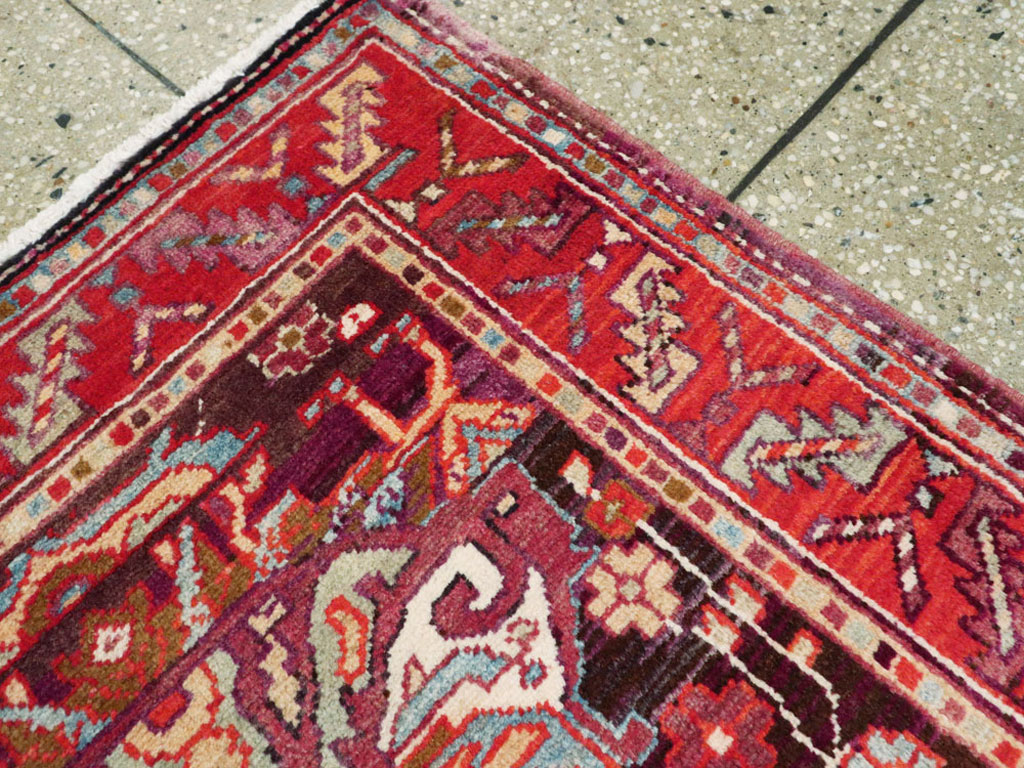 Vintage Persian Hamadan Rug, No.25295 - Staging