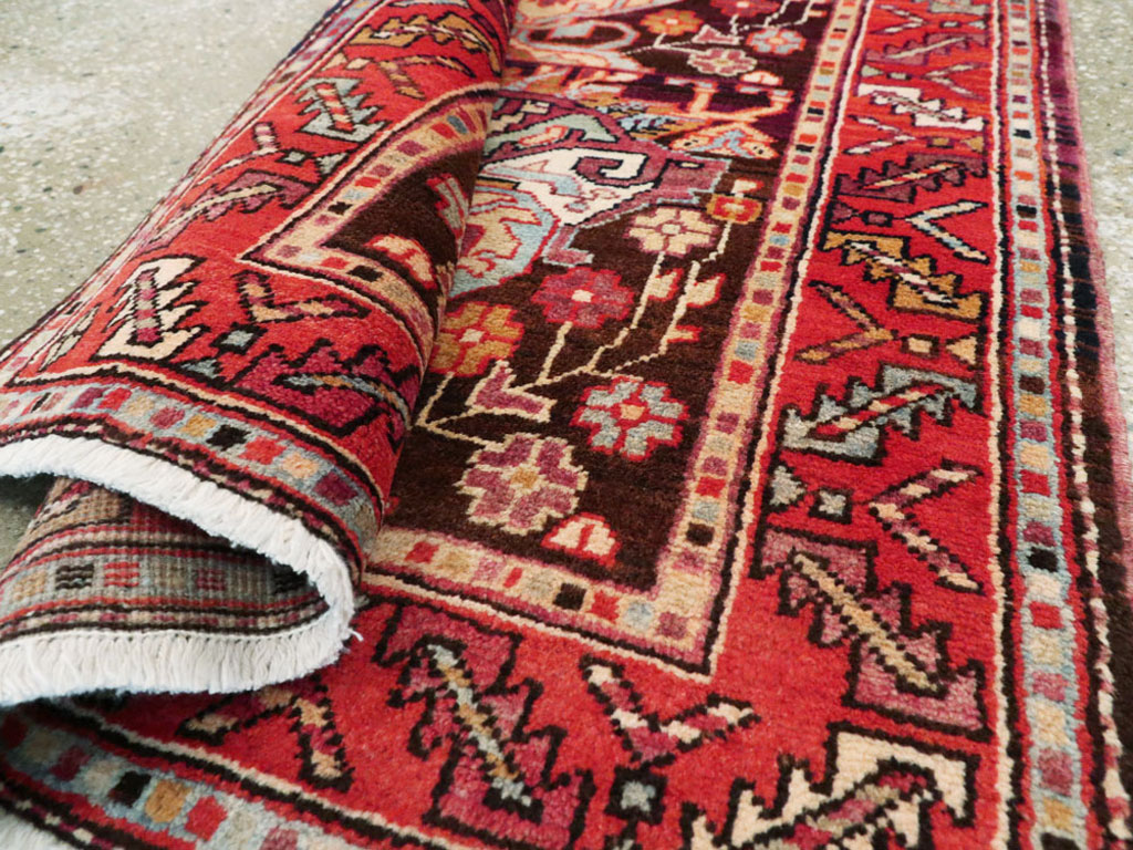 Vintage Persian Hamadan Rug, No.25295 - Staging
