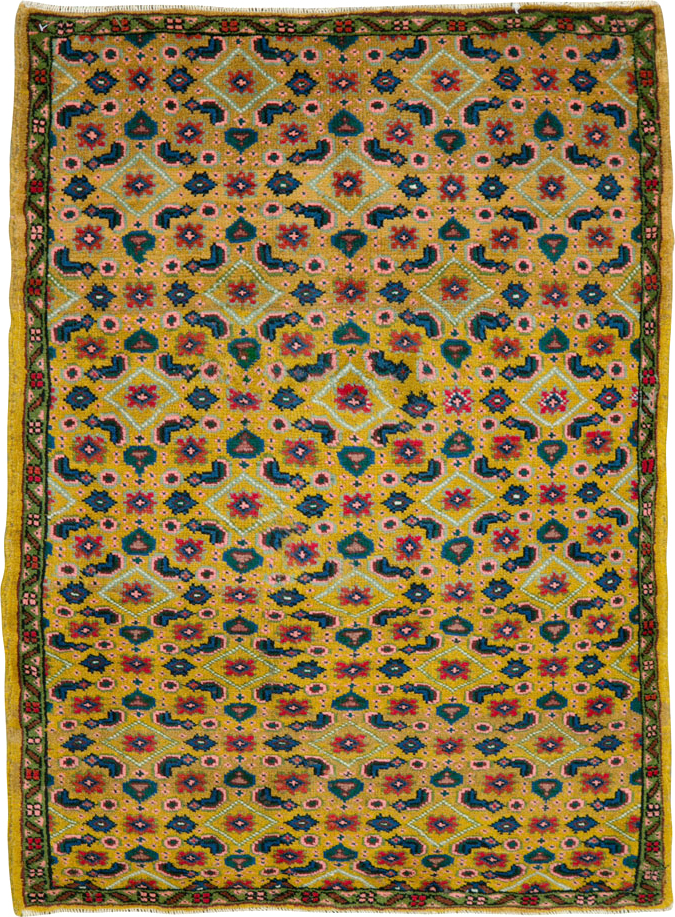 Vintage Persian Mahal Rug, No.25296 - Staging