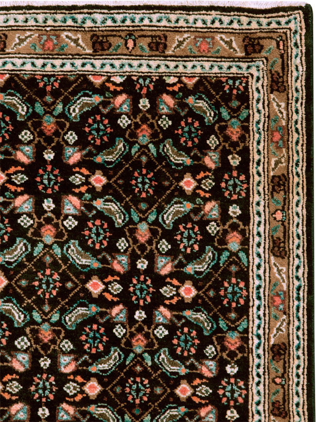 Vintage Persian Hamadan Rug, No.25298 - Staging