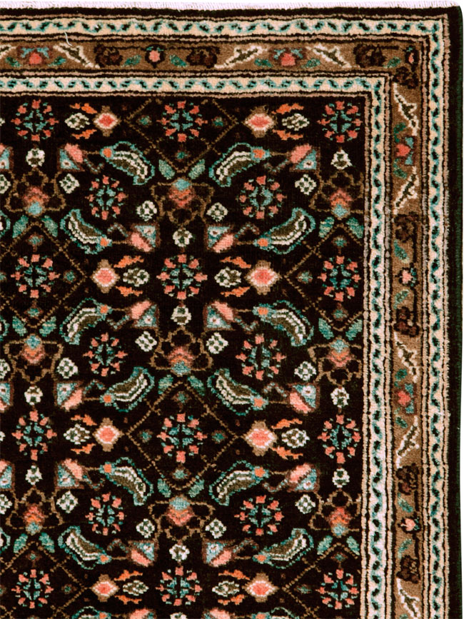 Vintage Persian Hamadan Rug, No.25298 - Staging