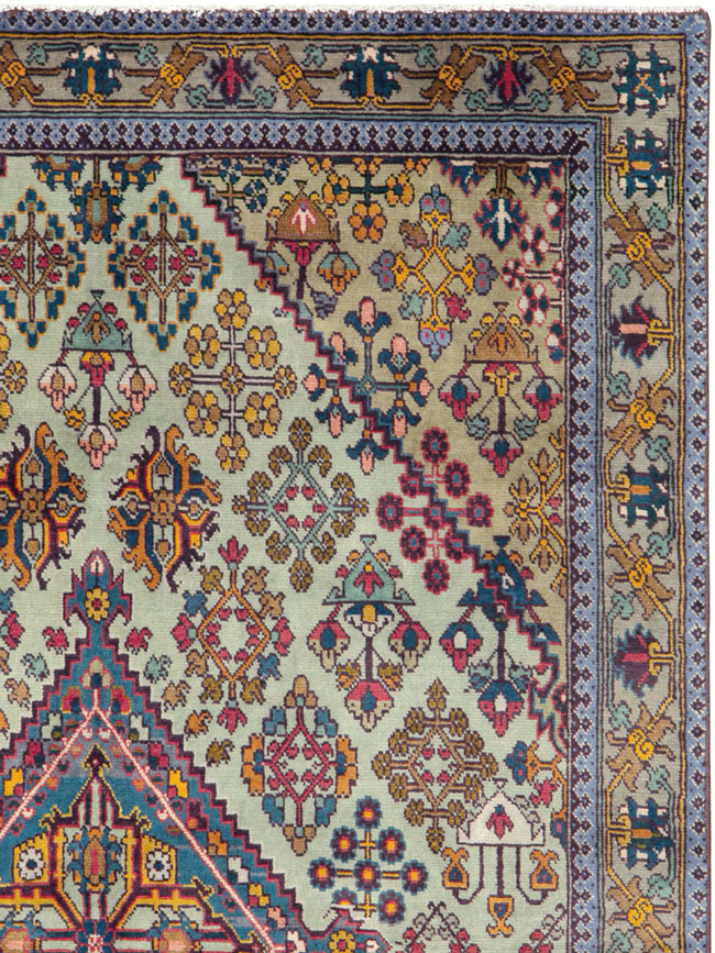 Vintage Persian Joshegan Rug (Pair: 1 of 2), No.25299 - Staging