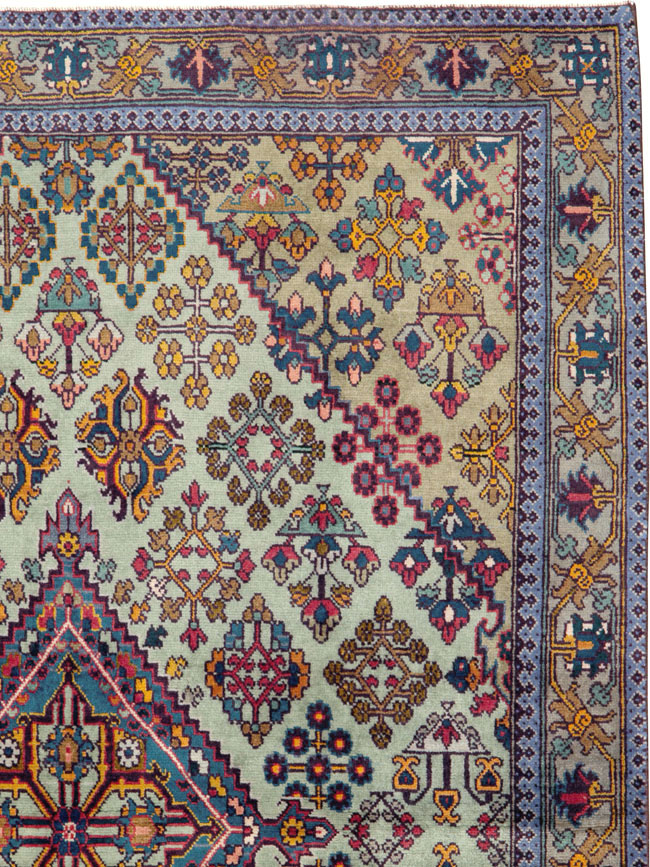 Vintage Persian Joshegan Rug (Pair: 1 of 2), No.25299 - Staging