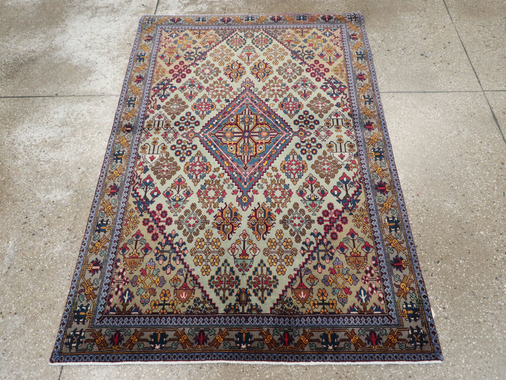 Vintage Persian Joshegan Rug (Pair: 1 of 2), No.25299 - Staging