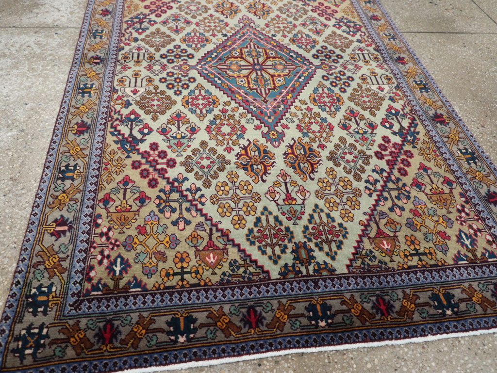 Vintage Persian Joshegan Rug (Pair: 1 of 2), No.25299 - Staging