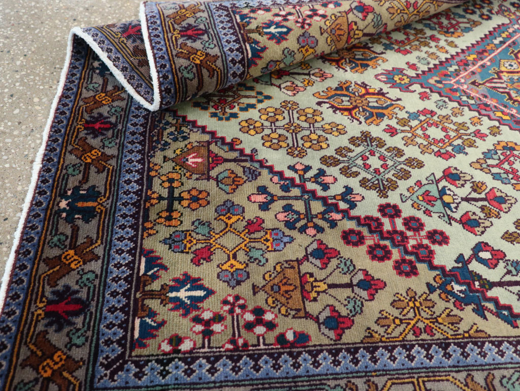 Vintage Persian Joshegan Rug (Pair: 1 of 2), No.25299 - Staging