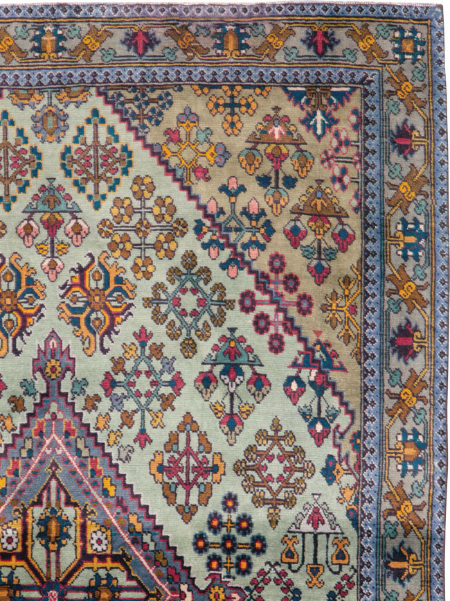 Vintage Persian Joshegan Rug (Pair: 2 of 2), No.25300 - Staging