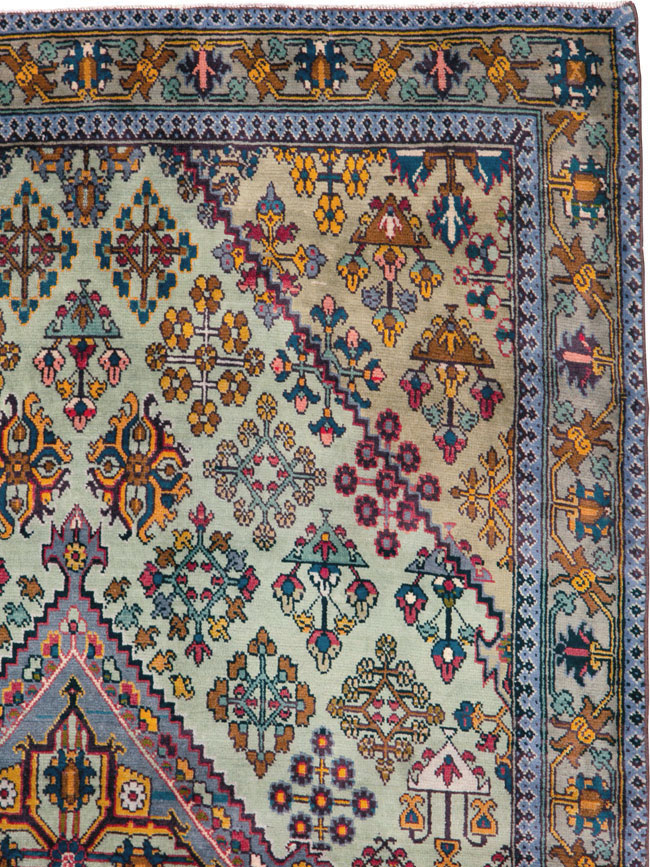 Vintage Persian Joshegan Rug (Pair: 2 of 2), No.25300 - Staging