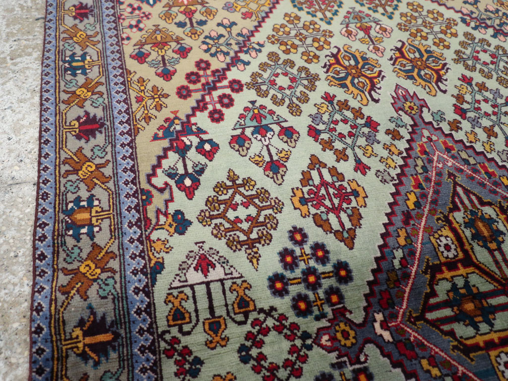 Vintage Persian Joshegan Rug (Pair: 2 of 2), No.25300 - Staging