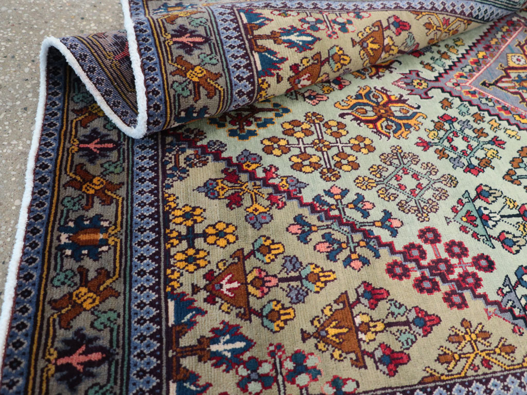 Vintage Persian Joshegan Rug (Pair: 2 of 2), No.25300 - Staging