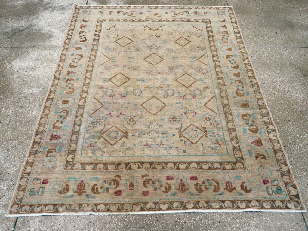 Vintage Persian Malayer Rug, No.25303 - Staging