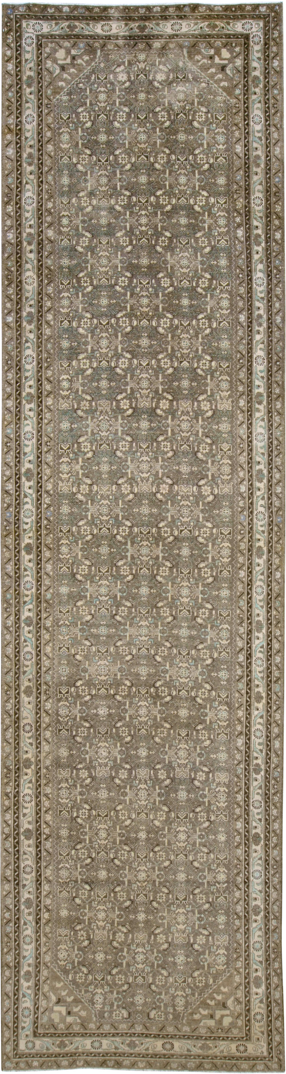 Vintage Persian Malayer Wide Gallery Runner, No.25309 - Staging