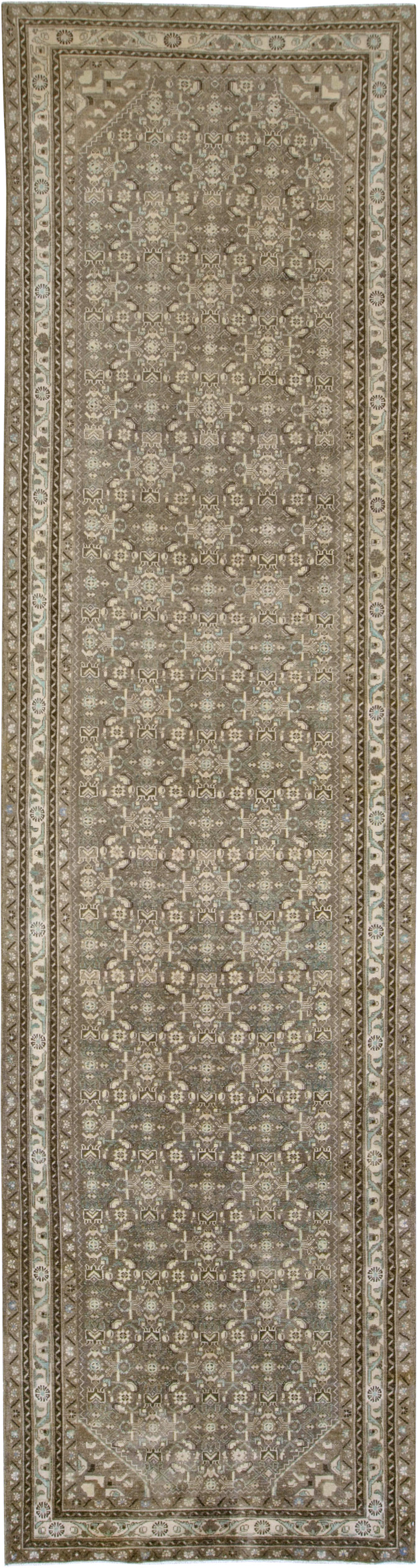 Vintage Persian Malayer Wide Gallery Runner, No.25309 - Staging