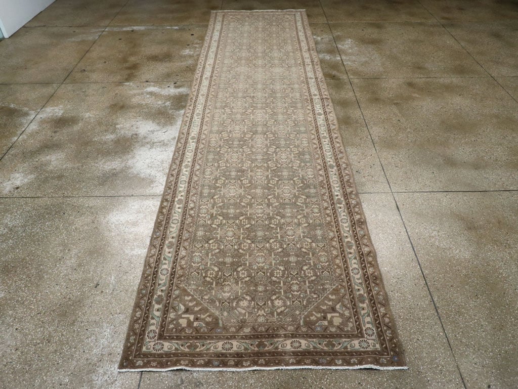 Vintage Persian Malayer Wide Gallery Runner, No.25309 - Staging