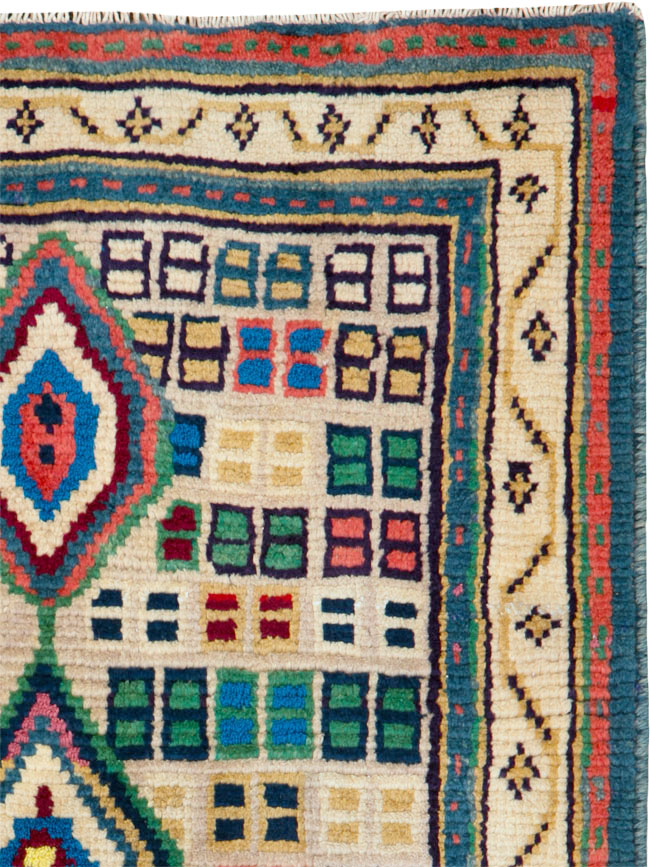 Vintage Persian Gabbeh Rug, No.25322 - Staging