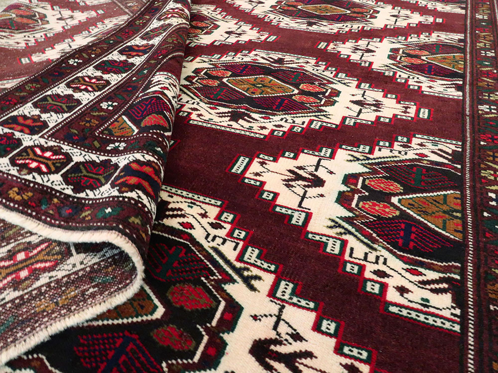 Vintage Central Asian Turkoman Carpet, No.25323 - Staging
