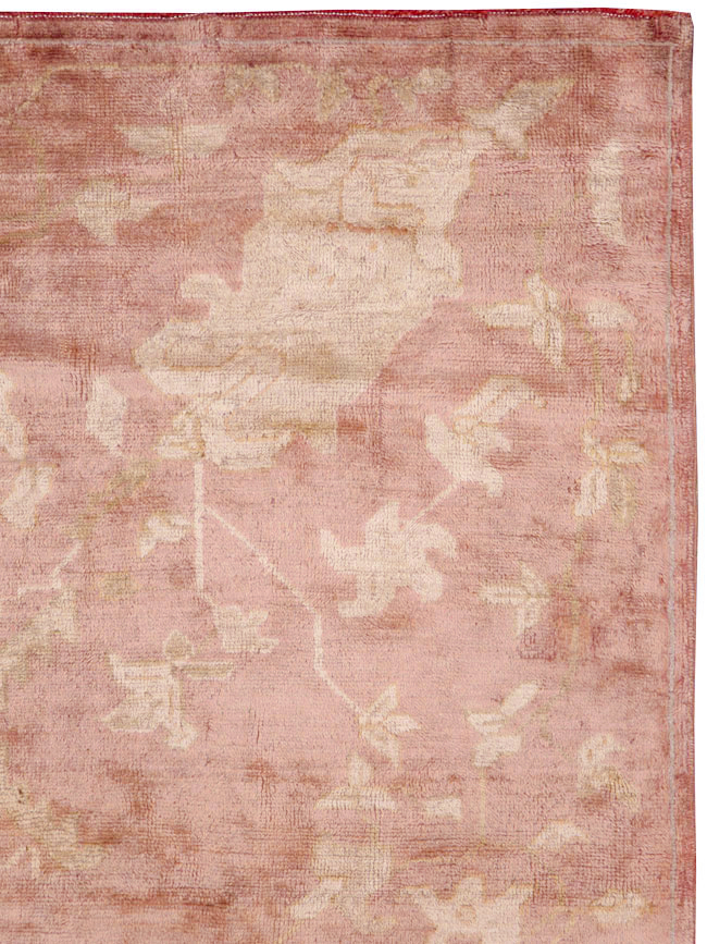 Antique Turkish Oushak Rug, No.25336 - Staging