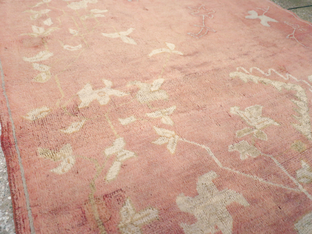 Antique Turkish Oushak Rug, No.25336 - Staging