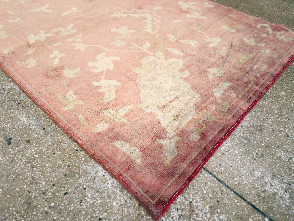 Antique Turkish Oushak Rug, No.25336 - Staging
