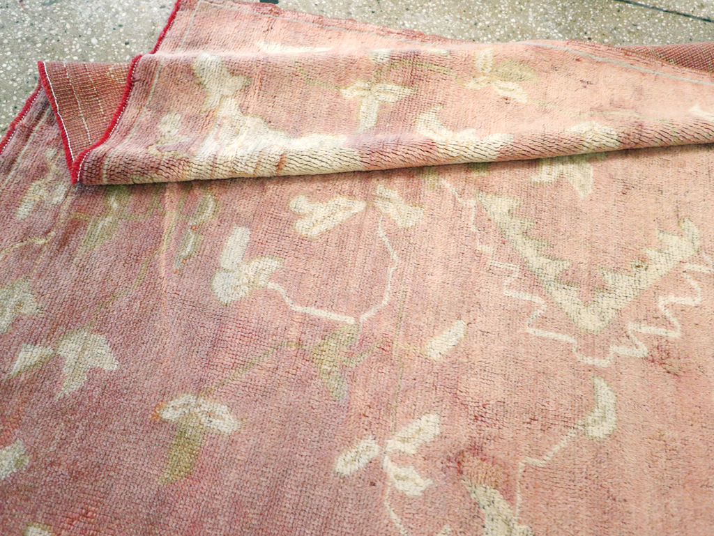 Antique Turkish Oushak Rug, No.25336 - Staging