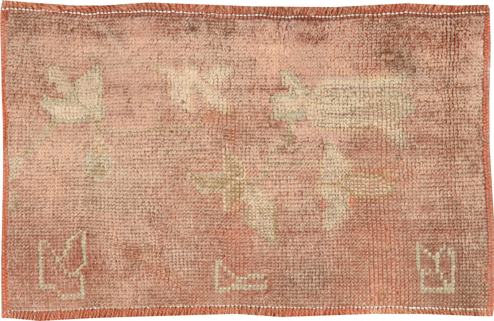 Antique Turkish Oushak Rug, No.25340 - Staging