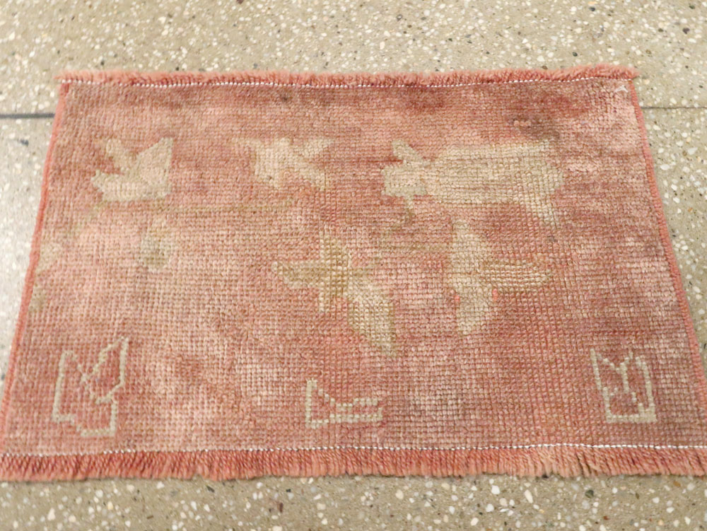 Antique Turkish Oushak Rug, No.25340 - Staging