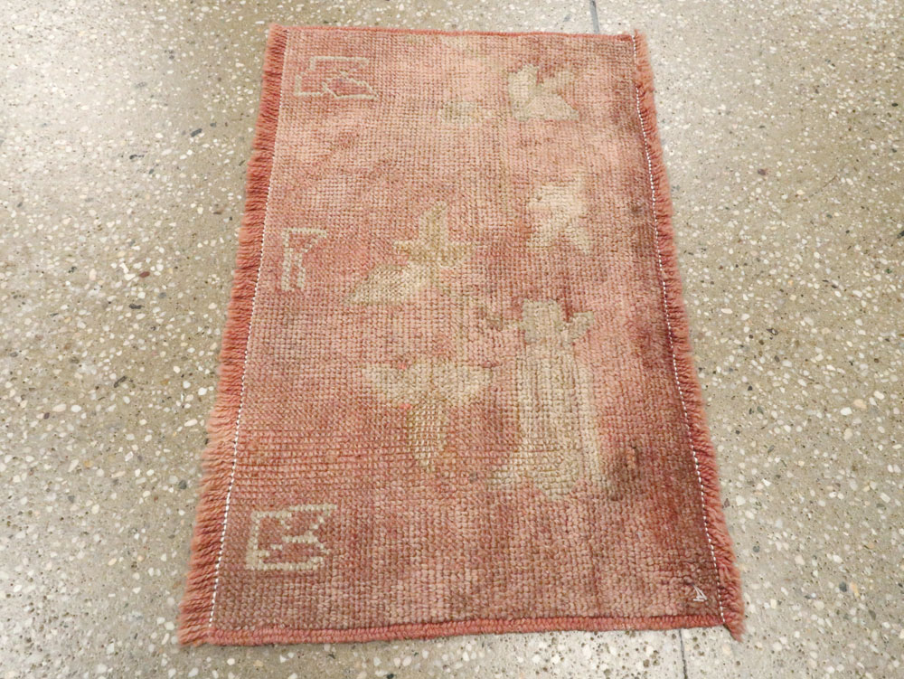 Antique Turkish Oushak Rug, No.25340 - Staging