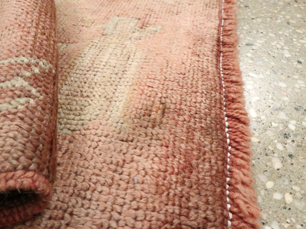 Antique Turkish Oushak Rug, No.25340 - Staging