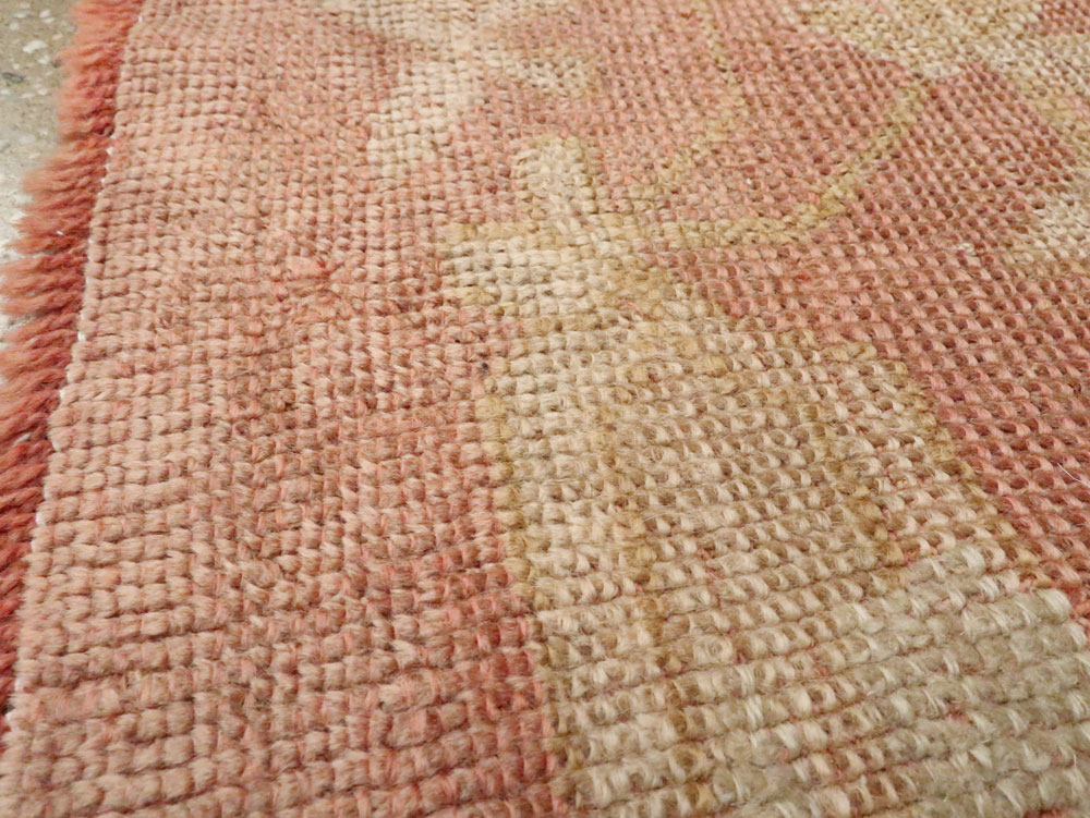 Antique Turkish Oushak Rug, No.25341 - Staging