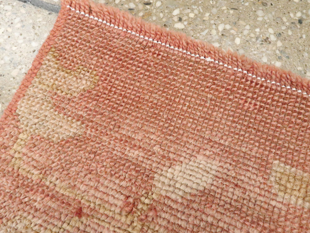 Antique Turkish Oushak Rug, No.25341 - Staging