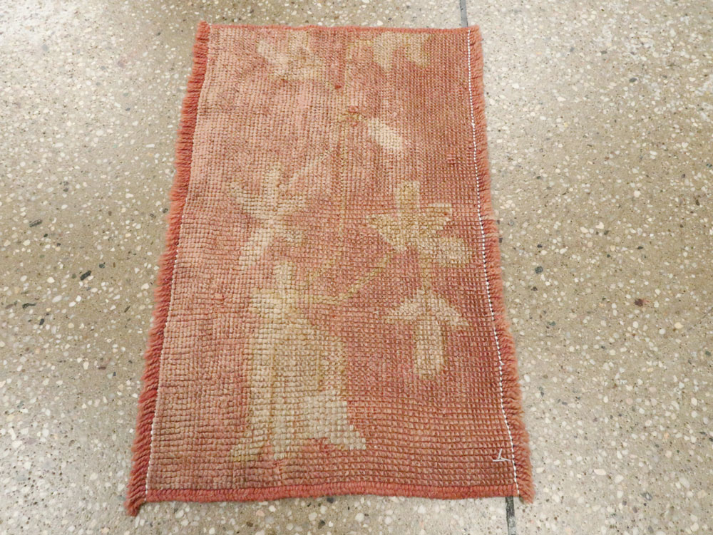 Antique Turkish Oushak Rug, No.25341 - Staging