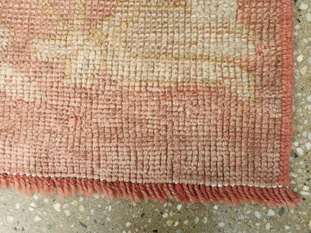 Antique Turkish Oushak Rug, No.25341 - Staging