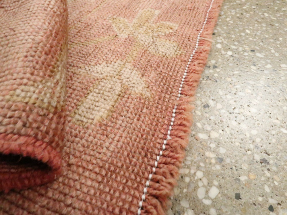 Antique Turkish Oushak Rug, No.25341 - Staging