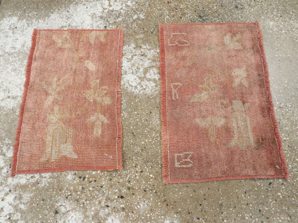 Antique Turkish Oushak Rug, No.25341 - Staging