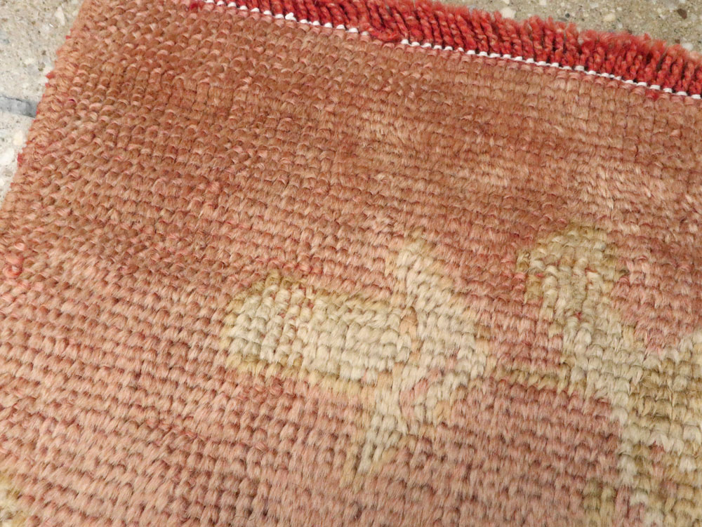 Antique Turkish Oushak Rug, No.25342 - Staging