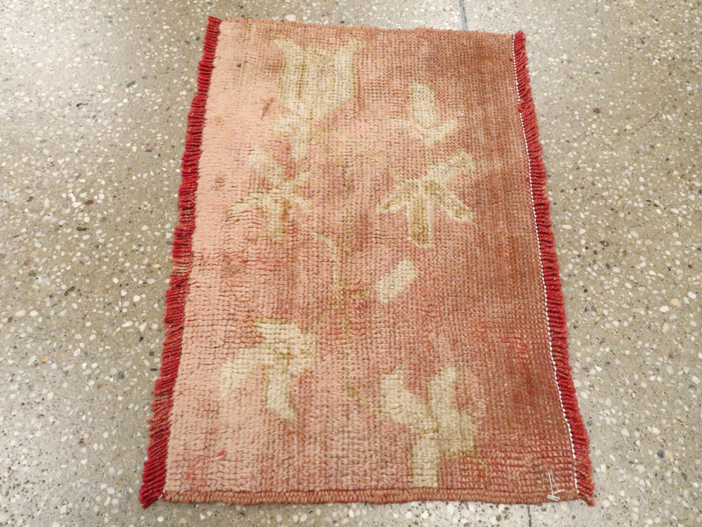 Antique Turkish Oushak Rug, No.25342 - Staging