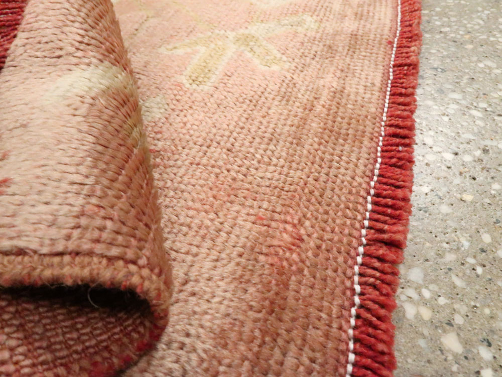 Antique Turkish Oushak Rug, No.25342 - Staging