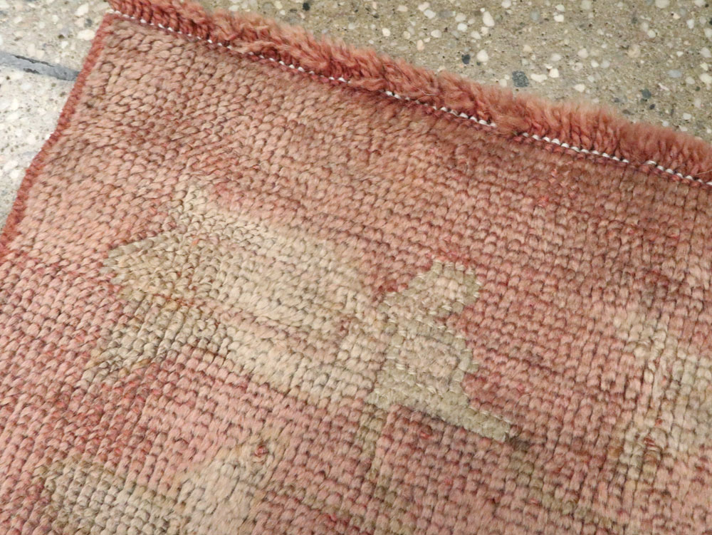 Antique Turkish Oushak Rug, No.25343 - Staging