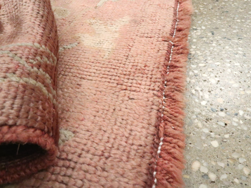 Antique Turkish Oushak Rug, No.25343 - Staging