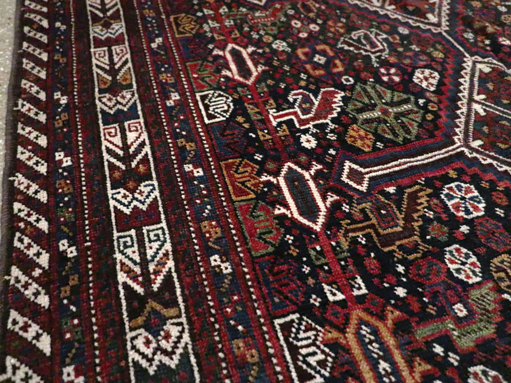 Vintage Persian Afshar Rug, No.25345 - Staging